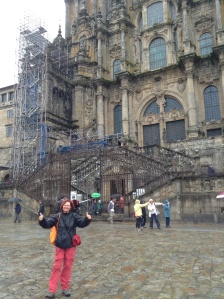J aangekomen in Santiago Compostela